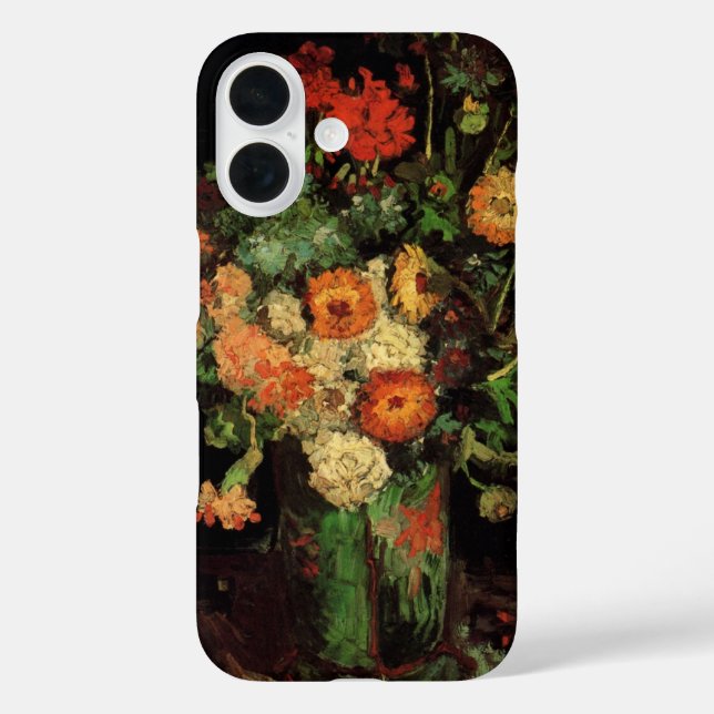 Coques Case-Mate iPhone Vase avec Zinnias et Geraniums, Vincent van Gogh (Verso)