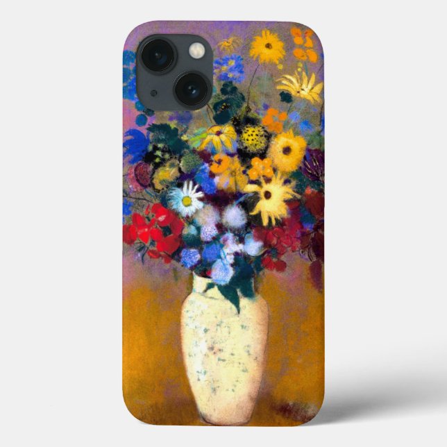 Coques Case-Mate iPhone Vase blanc avec fleurs Odilon Redon (Verso)