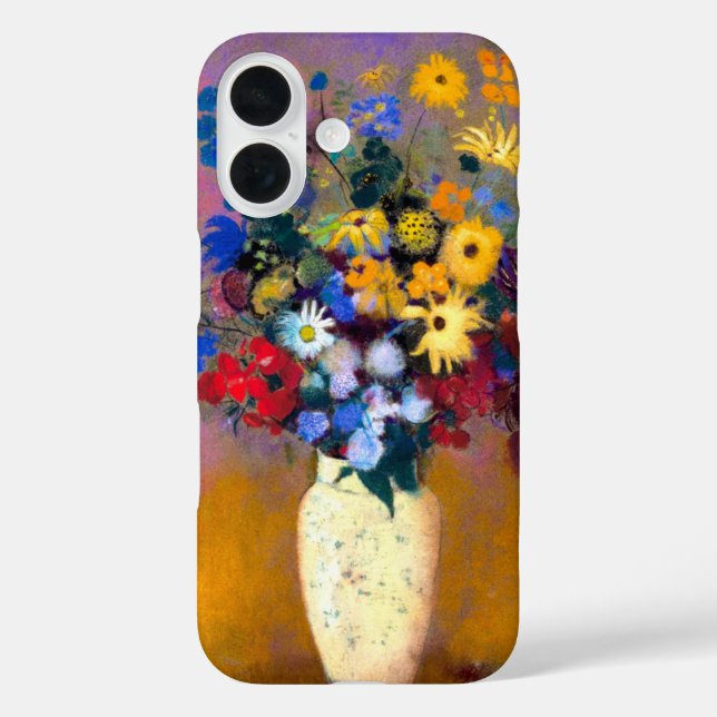 Coques Case-Mate iPhone Vase blanc avec fleurs Odilon Redon (Verso)