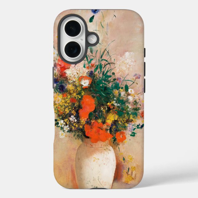 Coques Case-Mate iPhone Vase des fleurs de Redon Post-impressionniste (Verso)