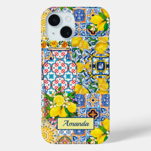Coque Case-Mate iPhone Vase en carreaux de céramique méditerranéen orange