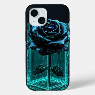 Coque Case-Mate iPhone Vase en verre noir avec une rose
