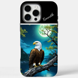 Coque iPhone 16 Pro Max Veillée au clair de lune de l'aigle Majestic