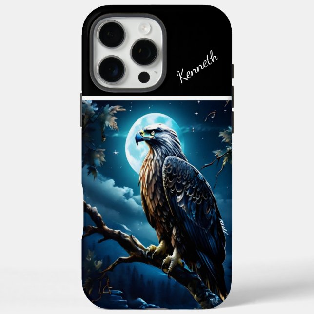 Coques Case-Mate iPhone Veillée lunaire de l'aigle (Verso)
