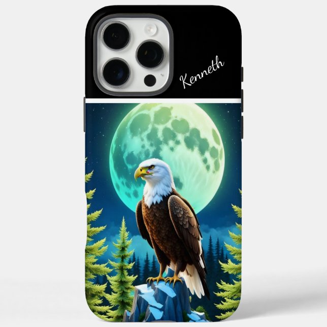 Coques Case-Mate iPhone Veillée lunaire de l'aigle (Verso)