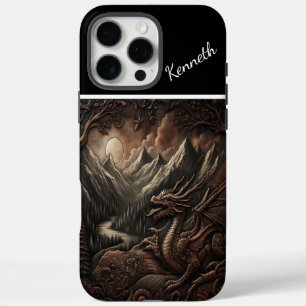 Coque iPhone 16 Pro Max Veillée lunaire du dragon