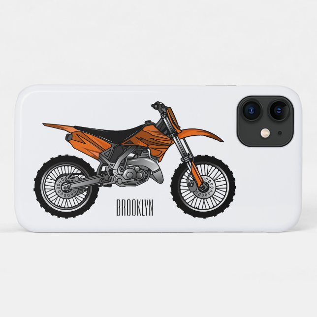 Coques Case-Mate iPhone Vélo droit hors route moto / motocross dessin anim (Dos (Horizontal))