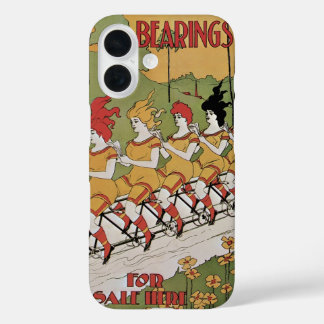 Coques iPhone 16 Vélo tandem Art nouveau vintage