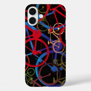 Coque Pour iPhone 16 Plus Vélos couleur noir