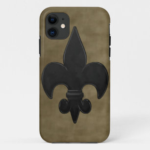 Coque iPhone 11 Velours Saints Fleur De Lis