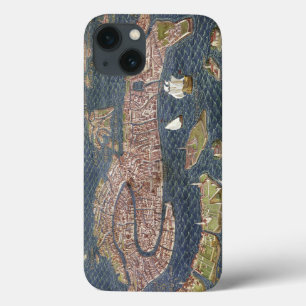 ETUI iPhone 13 VENICE : MAP, 16TH CENTURY