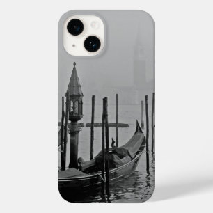 Coque Pour iPhone 14 Venise noire et blanche Italie Voyage