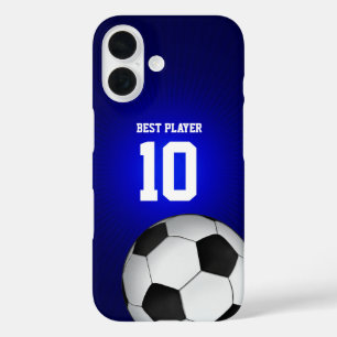 Coque Pour iPhone 16 Ventilateur de football Meilleur joueur Non