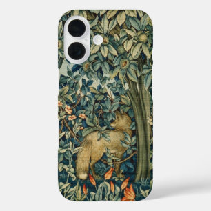 Coque Pour iPhone 16 VERDURE, FOREST ANIMALS Fox, Pheasant, Vert Floral