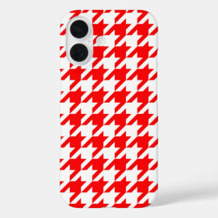 Coque Pour iPhone 16 Vérification de la position de base rouge et blanc