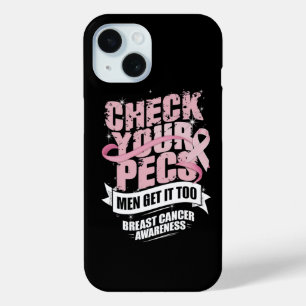 Coque Case-Mate iPhone Vérifiez votre Pecs Hommes Sensibilisation au canc