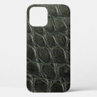 Véritable alligator noir texture cuir, gros plan 