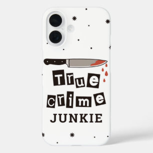 Coque Pour iPhone 16 Véritable Crime Junkie Bloody Knife Citation