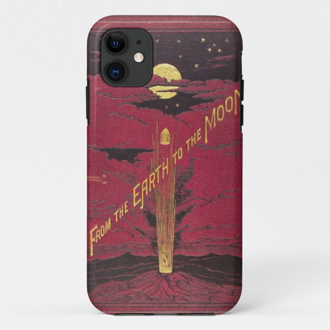 Coques Case-Mate iPhone Vérne Antique De La Terre Au Livre De La Lune (Dos)