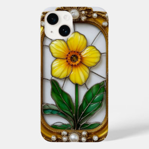 Coque Case-Mate iPhone Verre Artistique Coloré avec Fleur Vibrante