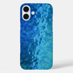 Coque Pour iPhone 16 Plus Verre coloré bleu et aqua