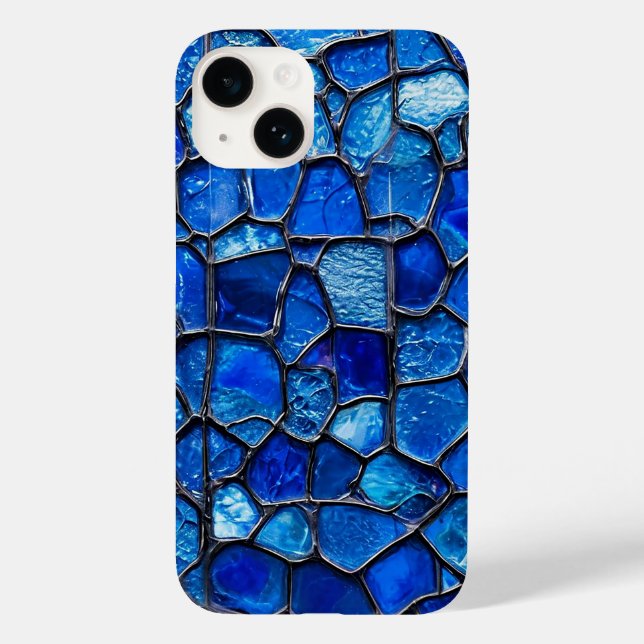 Coques Case-Mate iPhone Verre de Venise Bleu Style Vénitien Élégant (Verso)