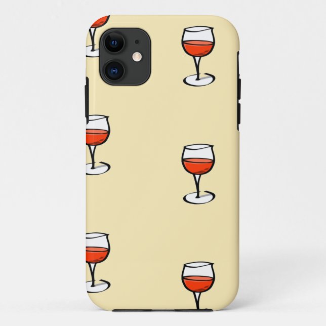 Coques Case-Mate iPhone Verre de vin sur orange (Dos)
