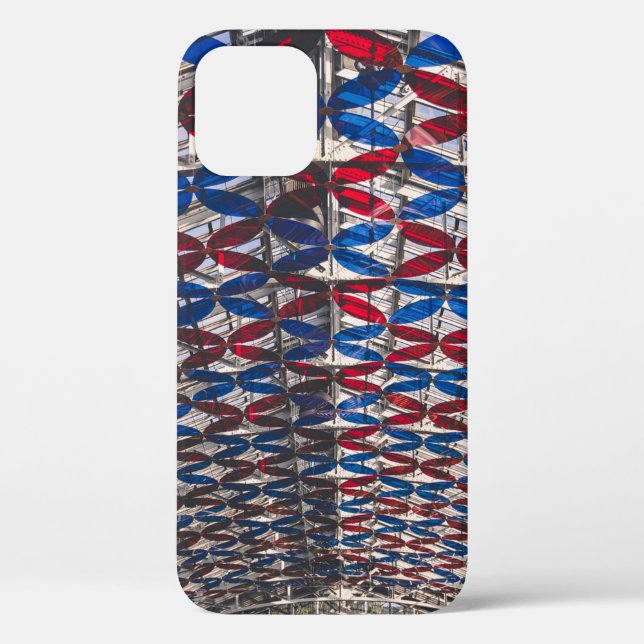 Coques Case-Mate iPhone Verre rouge et bleu au plafond (Verso)