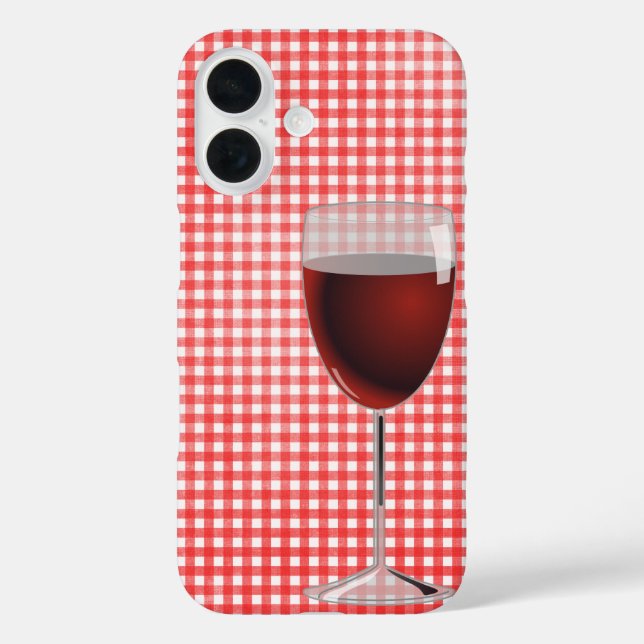 Coques Case-Mate iPhone Verre Rouge Sur En vichy (Verso)