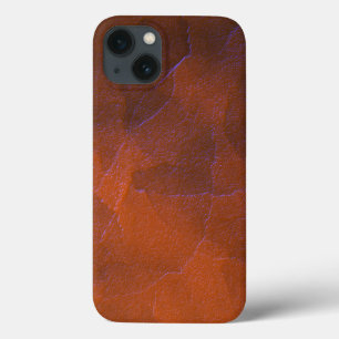Etui iPhone 13 Verre Texturé Abstrait Terreux Orange Bleu