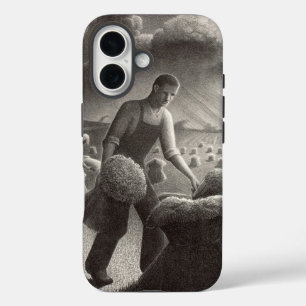 Coque Pour iPhone 16 Vers la tempête par Grant Wood