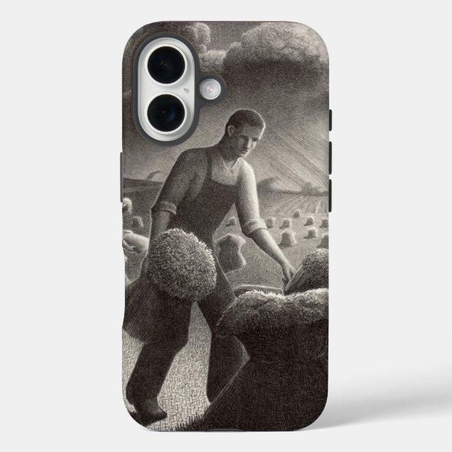 Coques Case-Mate iPhone Vers la tempête par Grant Wood (Verso)
