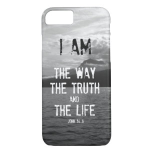 Coque iPhone 7 Verse biblique : Je suis le chemin, la vérité, la
