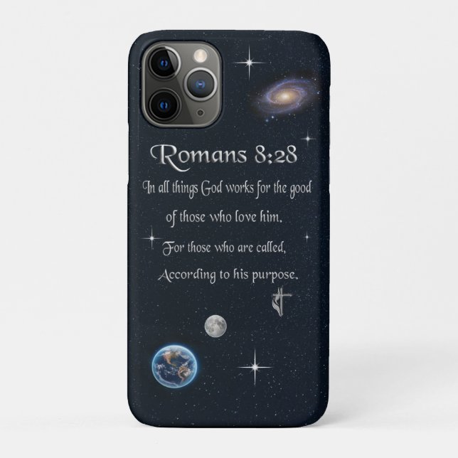 Coques Case-Mate iPhone verset biblique chrétien Romains 8:28 (Dos)
