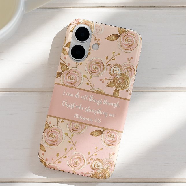 Coques Case-Mate iPhone Verset Biblique Floral (Créateur téléchargé)