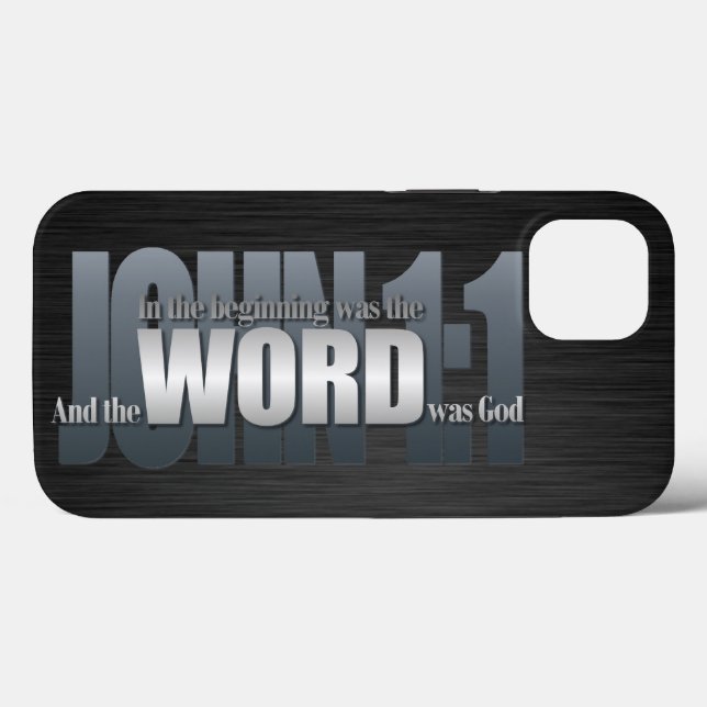 Coques Case-Mate iPhone Verset biblique - Jean 1:1 (Verso (horizontal))