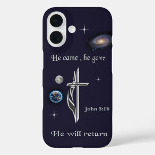 Coque Pour iPhone 16 Verset biblique Jean 3:16