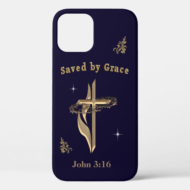 Coques Case-Mate iPhone Verset biblique sauvé par Grace (Verso)