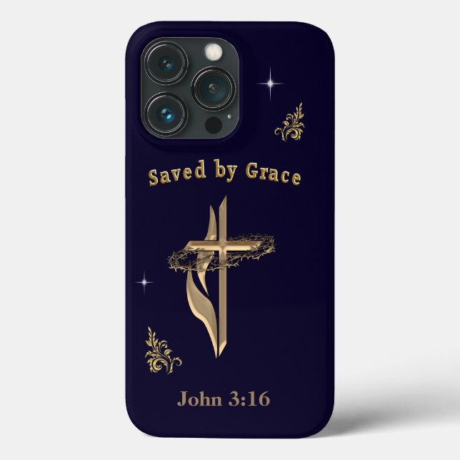 Coques Case-Mate iPhone Verset biblique sauvé par Grace (Verso)