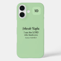 Verset de la Bible chrétienne Monogramme vert clai