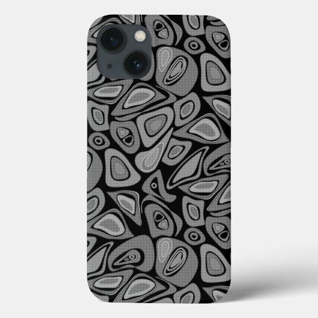 Coques Case-Mate iPhone Vert, abstrait, rétro (Verso)