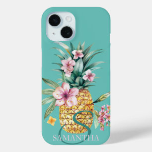 Coque Case-Mate iPhone Vert ananas floral