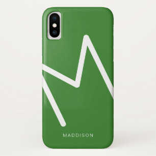 Case-Mate iPhone Case Vert blanc diagonale simple personnalisée