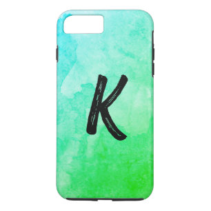 Case-Mate iPhone Case Vert bleu / Couleur de l'eau / Monogramme