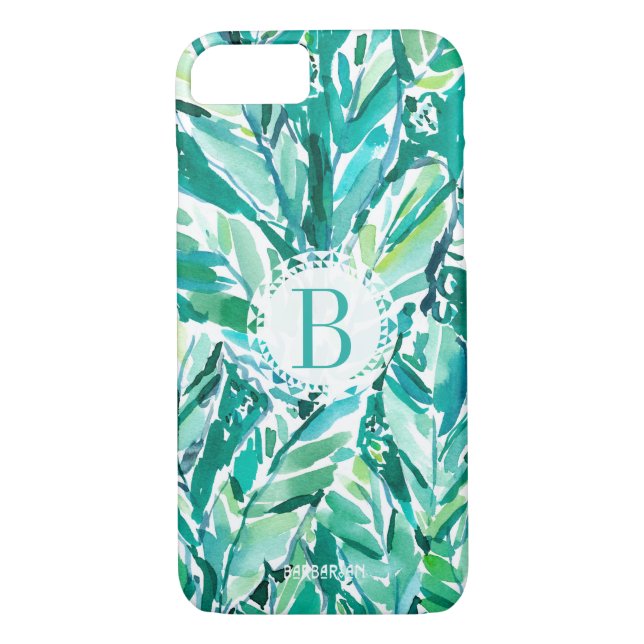 Coques Case-Mate iPhone Vert de JUNGLE de FEUILLE de BANANE tropical (Dos)