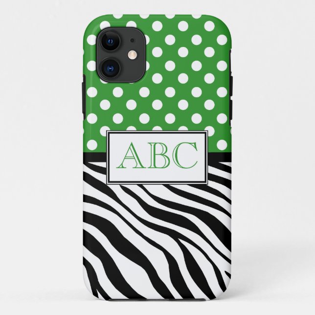 Coques Case-Mate iPhone Vert de point de polka et cas de l'iPhone 5 (Dos)