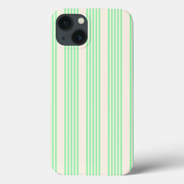 Coques Case-Mate iPhone Vert et beige cinq rayures motif (Verso)