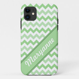Etui iPhone Case-Mate Vert et blanc Chevron diagonale texte iPhone 5 Coq