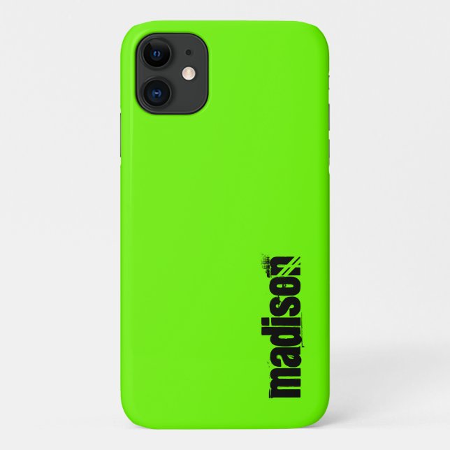 Coques Case-Mate iPhone Vert fluorescent néon (Dos)