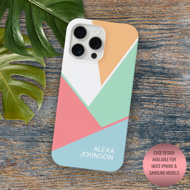 Coques Case-Mate iPhone Vert menthe personnalisé bleu clair rose blush blo (Créateur téléchargé)